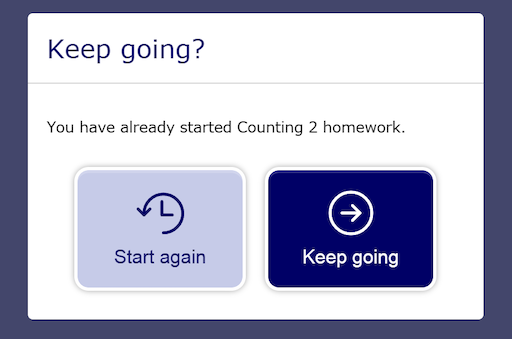 MyMaths - Restart Activity