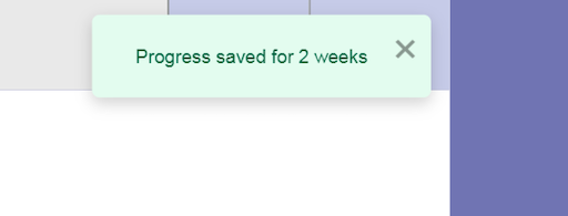 MyMaths Saved for two weeks button