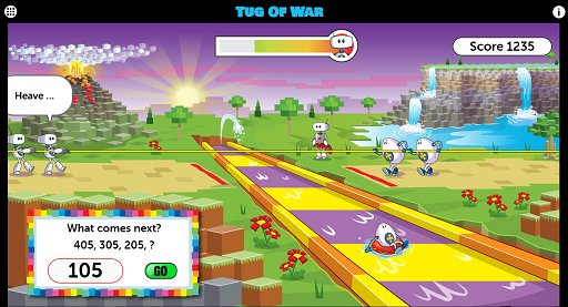 Question screen from Tug of War: Counting within 1000