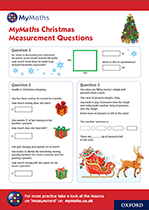 Primary MyMaths Christmas Measurement Worksheet