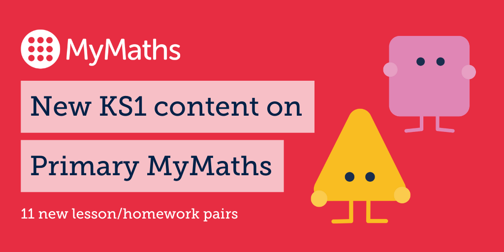 New KS1 content on Primary MyMaths